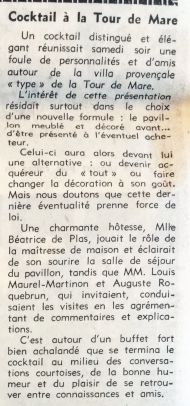Nice Matin 21/09/1964 : promotion d‘une villa